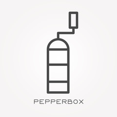 Line icon pepperbox