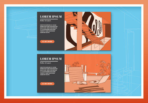 Two Illustrated Bussiness Web Ad Banners 3