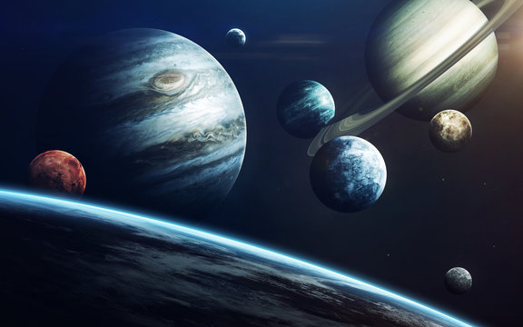 Fototapeta Planets of Solar system. Elements of this image furnished by NASA