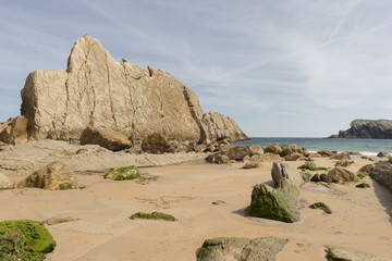 Fototapeta na wymiar The beach of Arnia in Cantabria, Spain