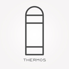 Line icon thermos