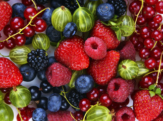 different fresh berries