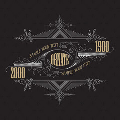 Vintage typographic label premium - vector
