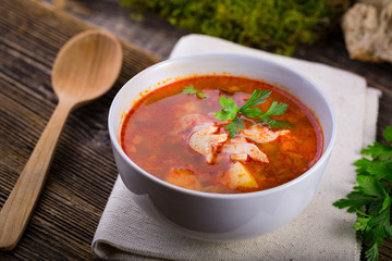 Fresh mushroom soup from calocybe