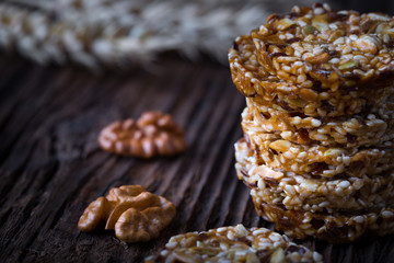 Cereal cookies with raisins and nuts