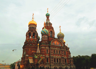Church of the Savior on Spilled Blood, one of the main sights of St. Petersburg, Russia - June 2016