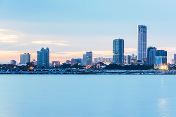 Naklejka premium View of metropolitan George Town city, Penang
