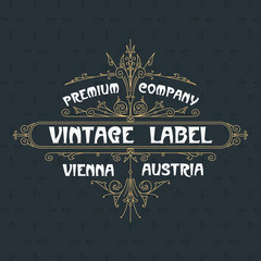 Old vintage card with floral ornament - vector