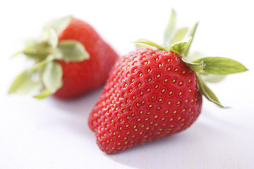 Ripe organic strawberries