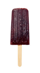 Black Cherry Popsicle on White Background