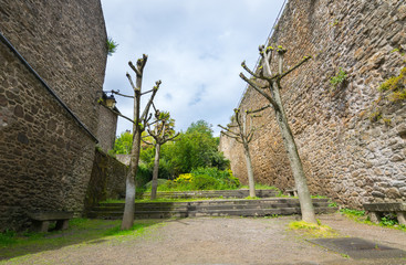 Beautiful view of old town Dinan with its traditional houses, Rance River and narrow streets, Cotes de Armor, Brittany, France, Europe