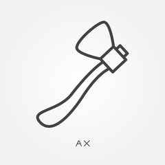 Line icon ax