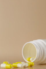 Heap of yellow pills