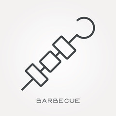 Line icon barbecue