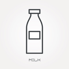 Line icon milk