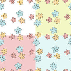 Vector pattern with flowers