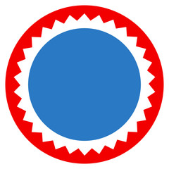 Round Seal Stamp flat vector pictograph. An isolated illustration on a white background.