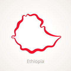 Ethiopia - Outline Map