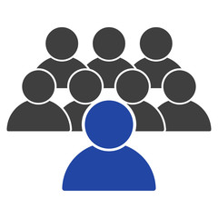 Collective flat vector pictogram. An isolated illustration on a white background.