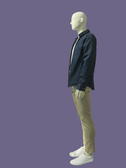Full-length female mannequin.