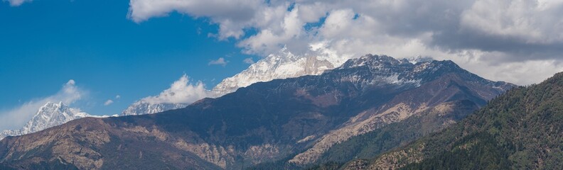 panoramic view from Ghorepani village, Nepal