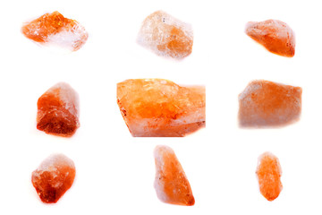 Collection of stone mineral citrine