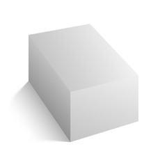 Realistic white vector Block Mockup