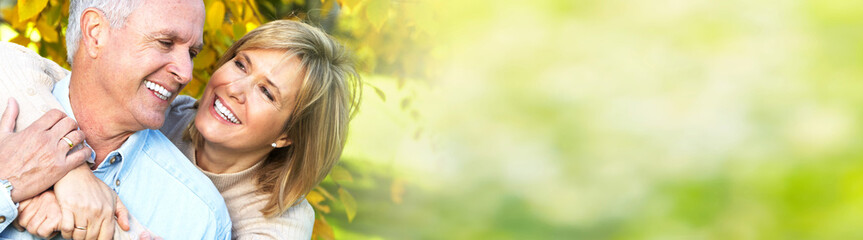 Smiling senior couple