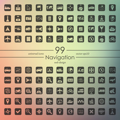 Set of navigation icons