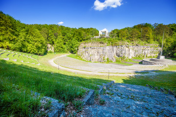 Annaberg, Upper Silesia Poland - May 14, 2017: Historical amphitheater at summer day