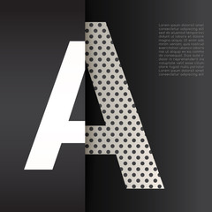 Obraz premium Modern Alphabet on Black Background : Vector Illustration