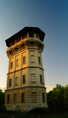 Fototapeta na wymiar Exterior view to Chisinau water tower in Moldova