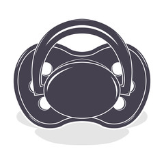 Baby pacifier monochrome