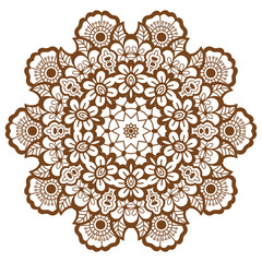 Round brown mandala.