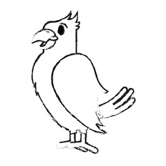 monochrome blurred silhouette of cartoon eagle vector illustration