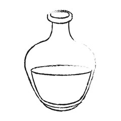 monochrome blurred silhouette of bottle with oil body massage vector illustration