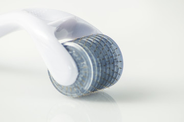 Dermaroller for medical micro needling therapy. Tool also known as: Derma roller, mesoroller, meso-roller, mesopen.