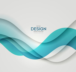 Abstract vector background, blue wavy