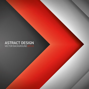 Abstract volume background, red inside, cover for project presentation, vector design