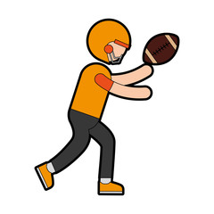 Fototapeta premium ethlete practicing american football avatar vector illustration design