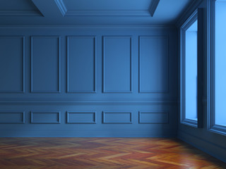 Interior empty room 3D rendering