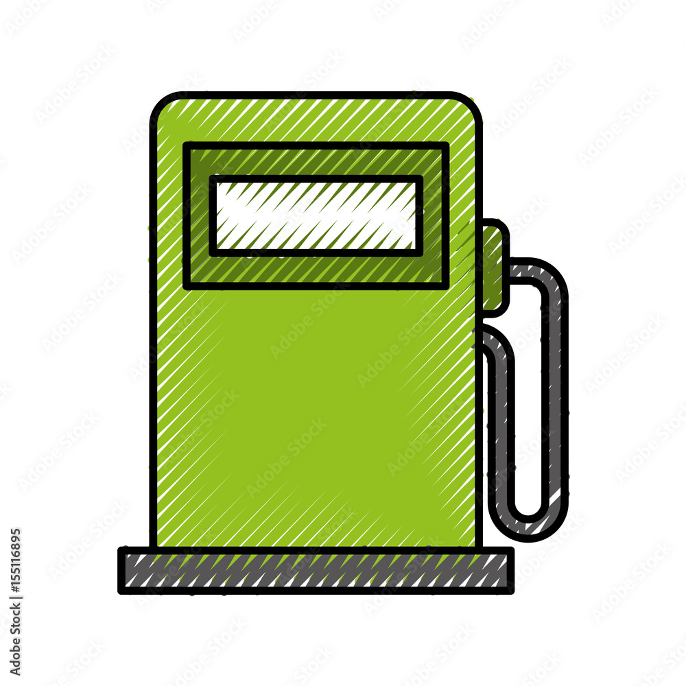 Wall mural station service pump icon vector illustration design