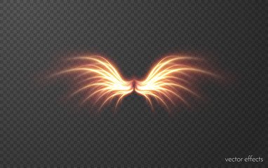 Glowing wing vector effect