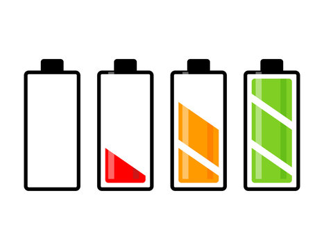 battery charge level vector symbol icon design. Beautiful illustration isolated on white background