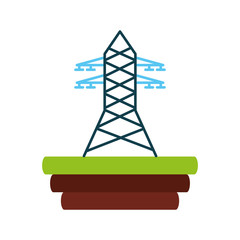 electric tower isolated icon vector illustration design