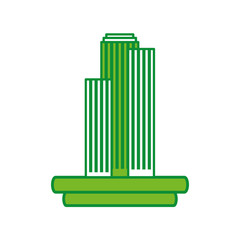 buildings over ground icon vector illustration design