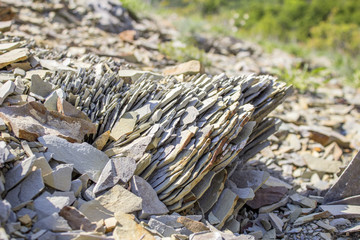 Stone damaged by nature