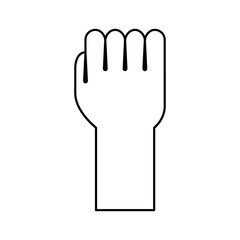 hand human fist icon vector illustration design