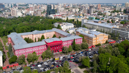 Red Building Of The National University in Ukraine.