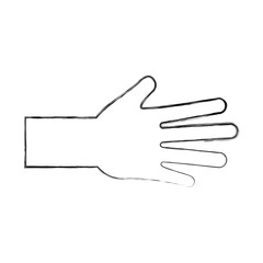 hand human open icon vector illustration design